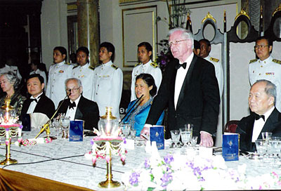 Her Royal Highness Princess Maha Chakri Sirindhorn hosted a banquet in honour of the 2005 Laureates of Prince Mahidol Award on behalf of His Majesty the King at the Ananda Samakhom Throne Hall